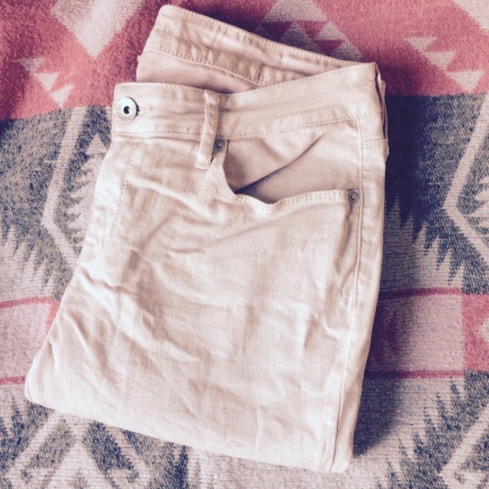 Pastel pink glitter jeans